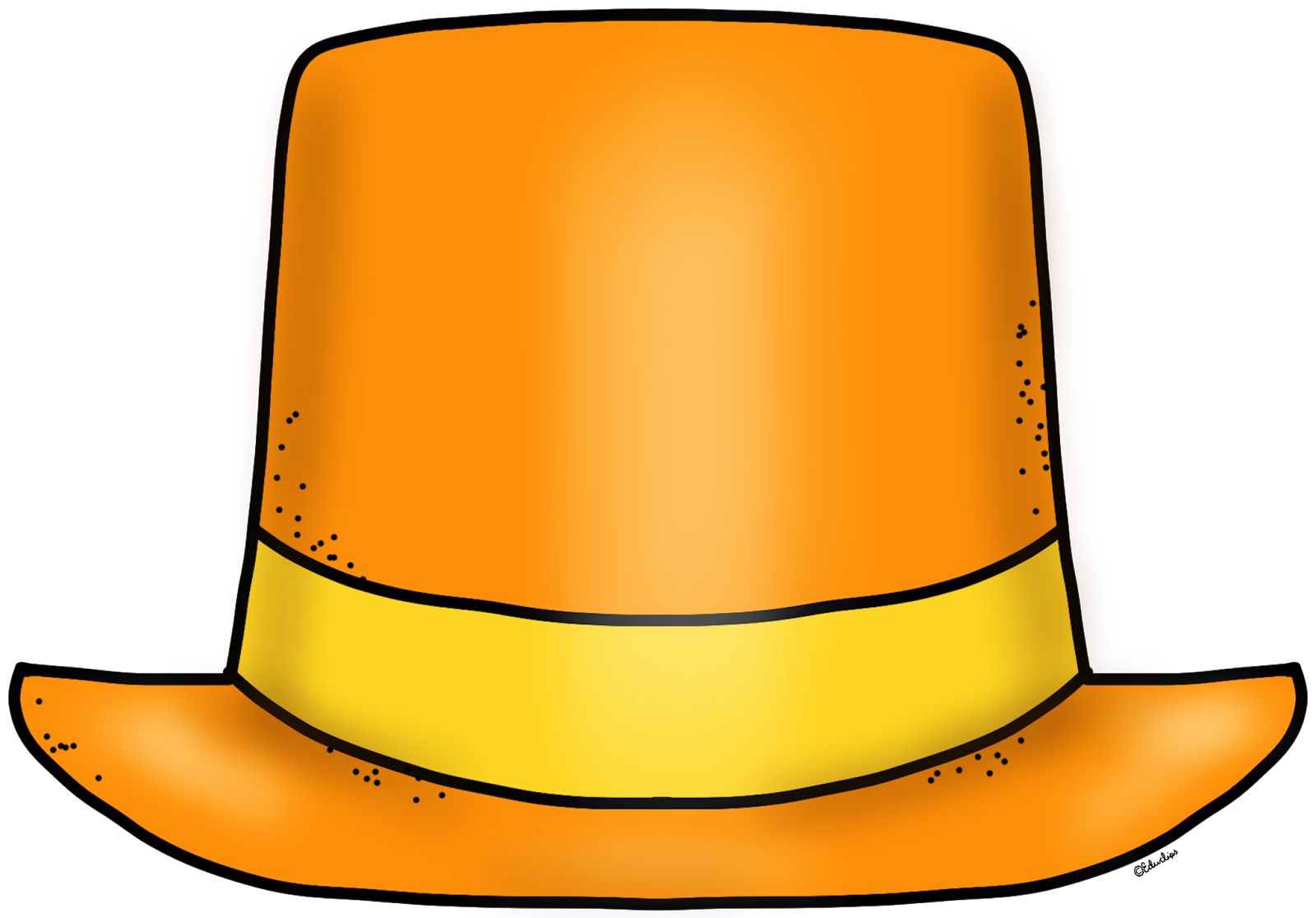 Orange hat clipart