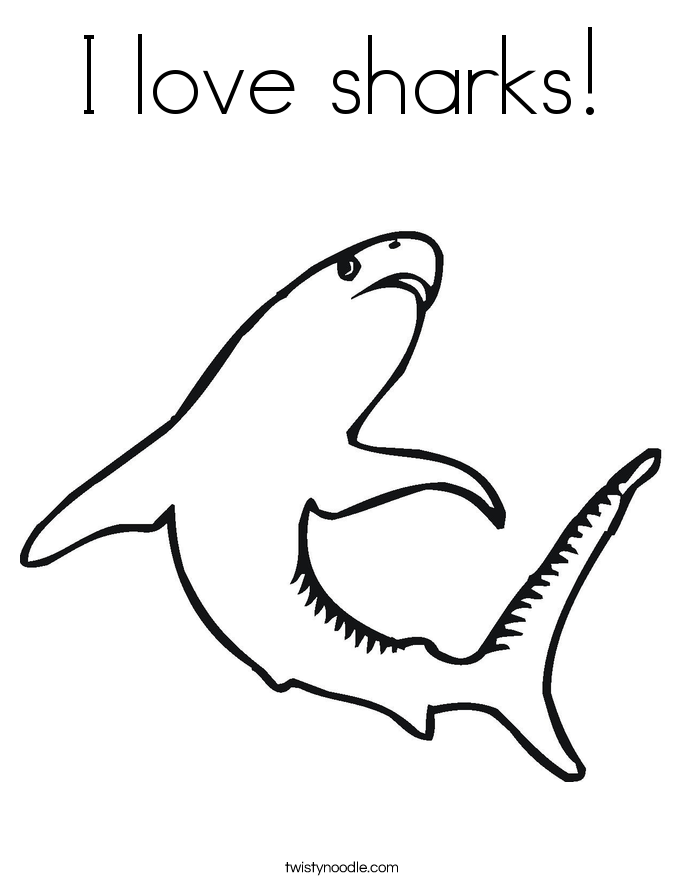 sharks bite with sharp teeth Coloring Page - Twisty Noodle