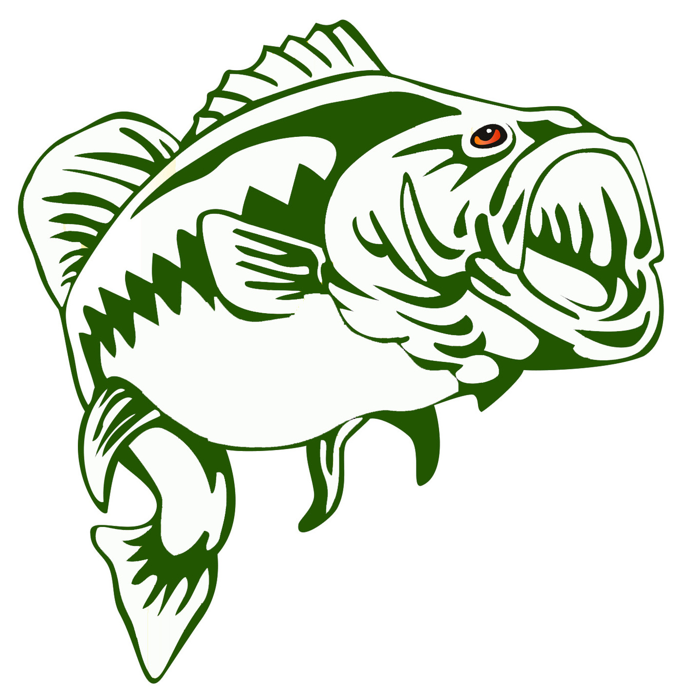 Pics For > Largemouth Bass Drawing Outline Clipart - Free to use ...