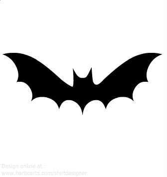 Halloween bat clipart black and white