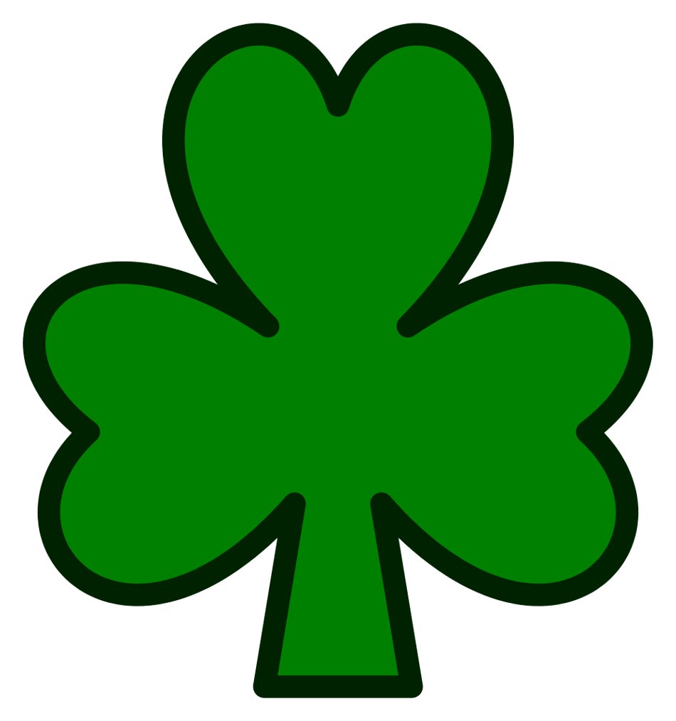 10 Best Images of Shamrock Printable Clip Art - Irish Shamrocks ...