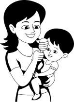 Free Black and White Children Outline Clipart - Clip Art Pictures ...