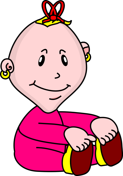 Baby Girl Cartoon Clipart, vector clip art online, royalty free ...