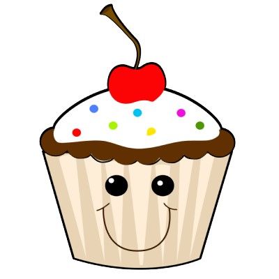 Cute cupcake clipart with faces google search cupcakes ...