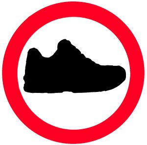 No shoes allowed clipart