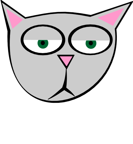 Cartoon cat head clipart