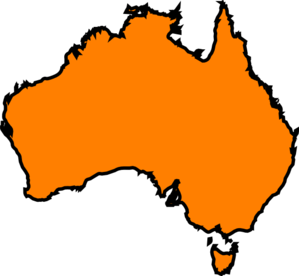Map of australia clipart