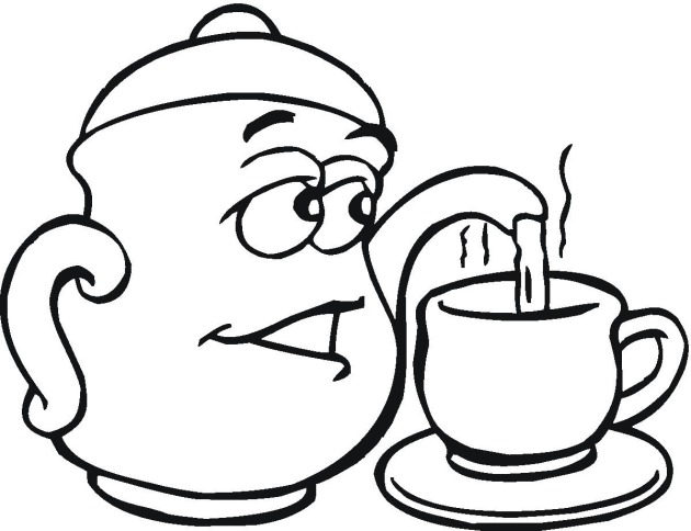 Tea Cup Colouring Page - ClipArt Best