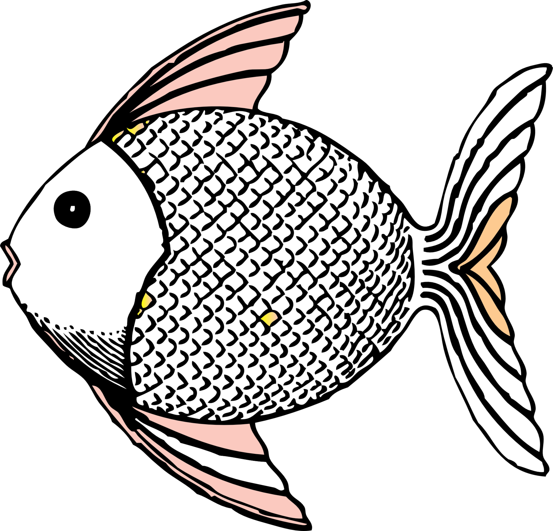 Fish Black And White Drawing Clipart - Free to use Clip Art Resource