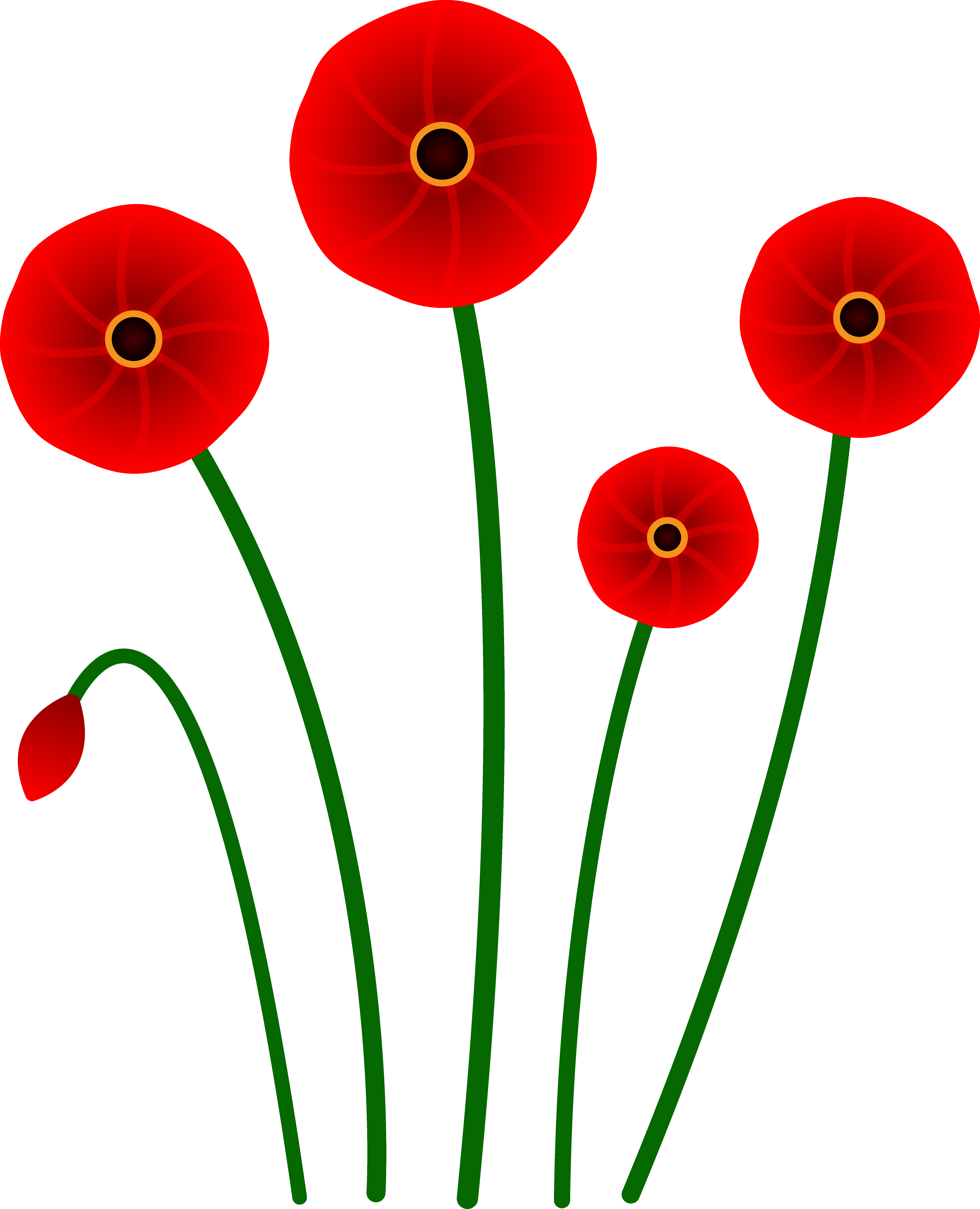 Red flower cartoon
