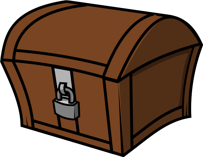 Cartoon treasure chest clipart