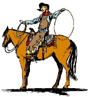 Cowboy On Horse Clipart