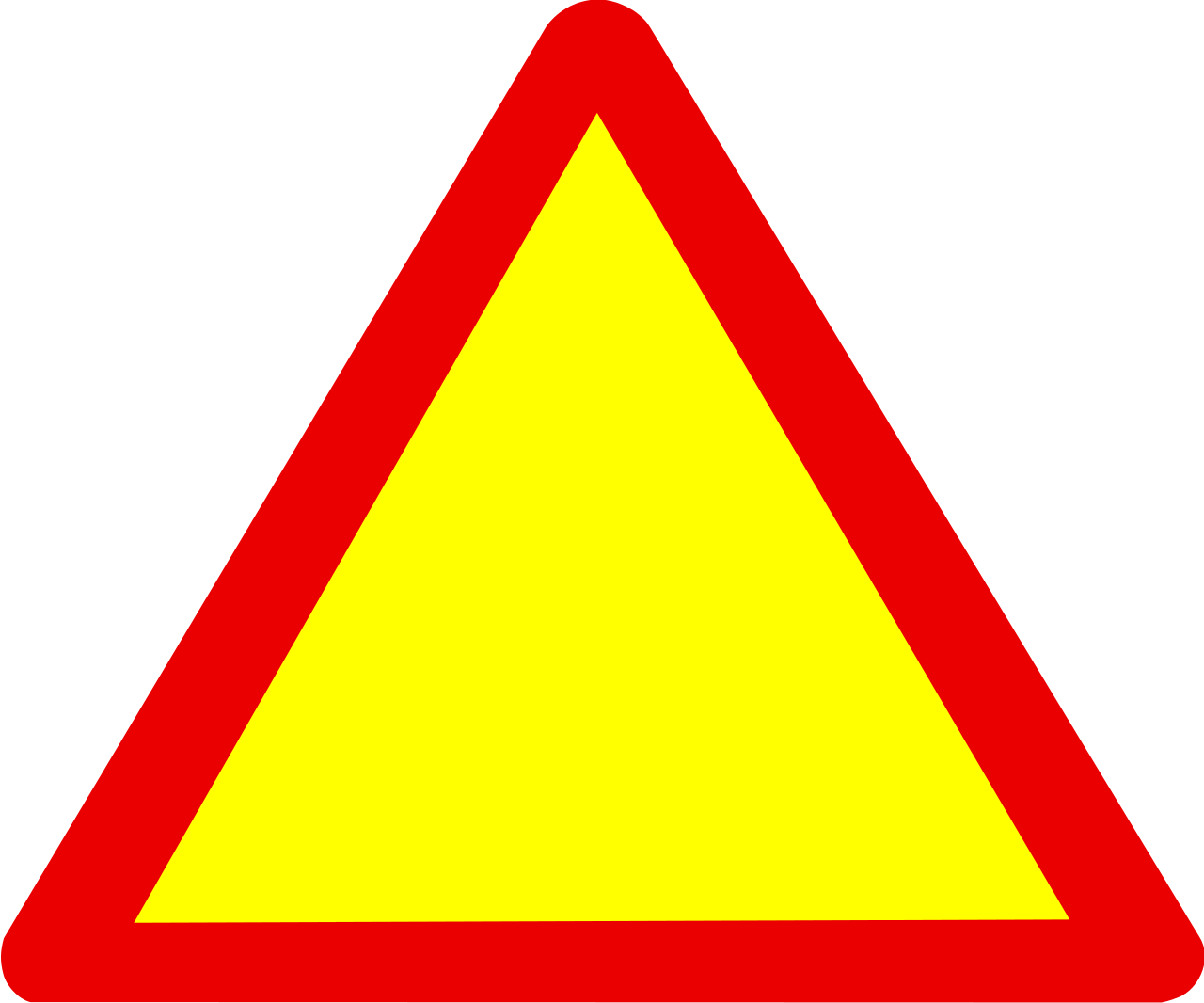 Blank Warning Sign Clipart