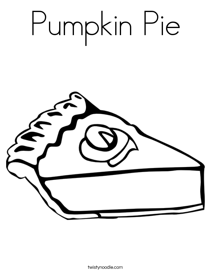 Pumpkin Pie Coloring Page - Twisty Noodle