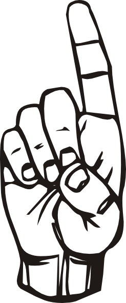 Finger pointing clipart