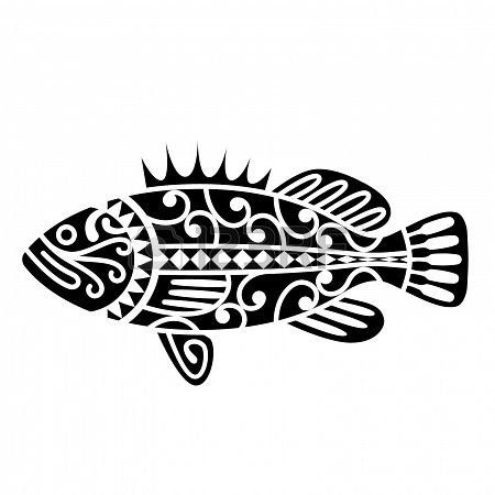 Fish, Tribal tattoos and Diamonds