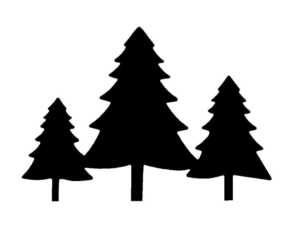 Pine tree silhouette clipart
