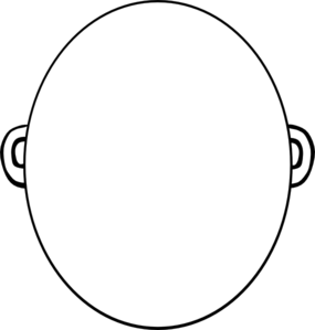 Blank head clipart black and white