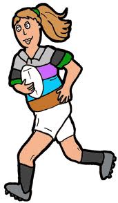 Rugby clipart woman