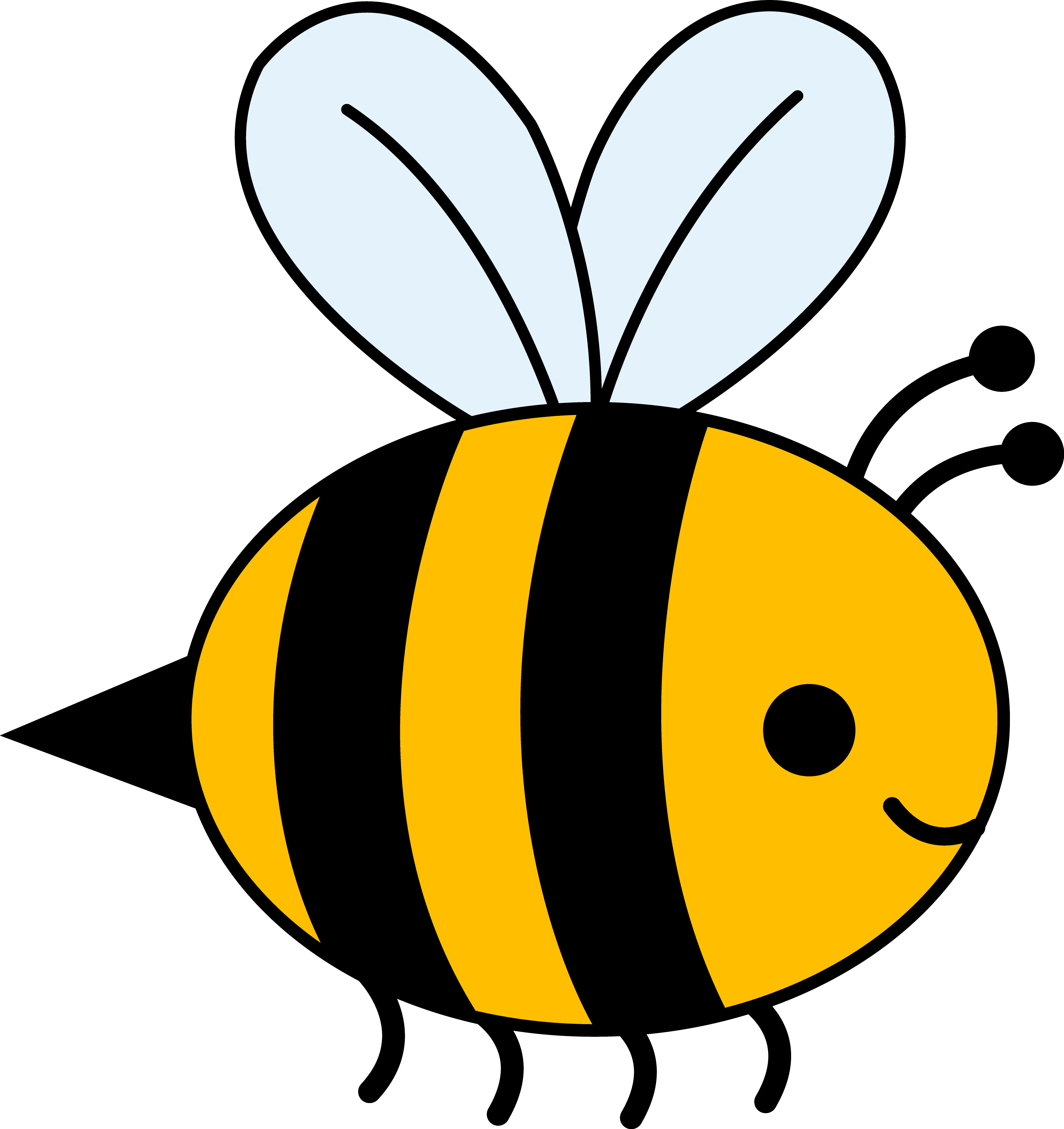 Honey bee drawing clip art