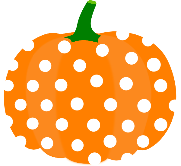 Polka Dot Pumpkin Clipart