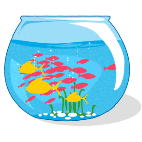 Fish in tank clipart