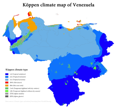 Climate of Venezuela - Wikipedia