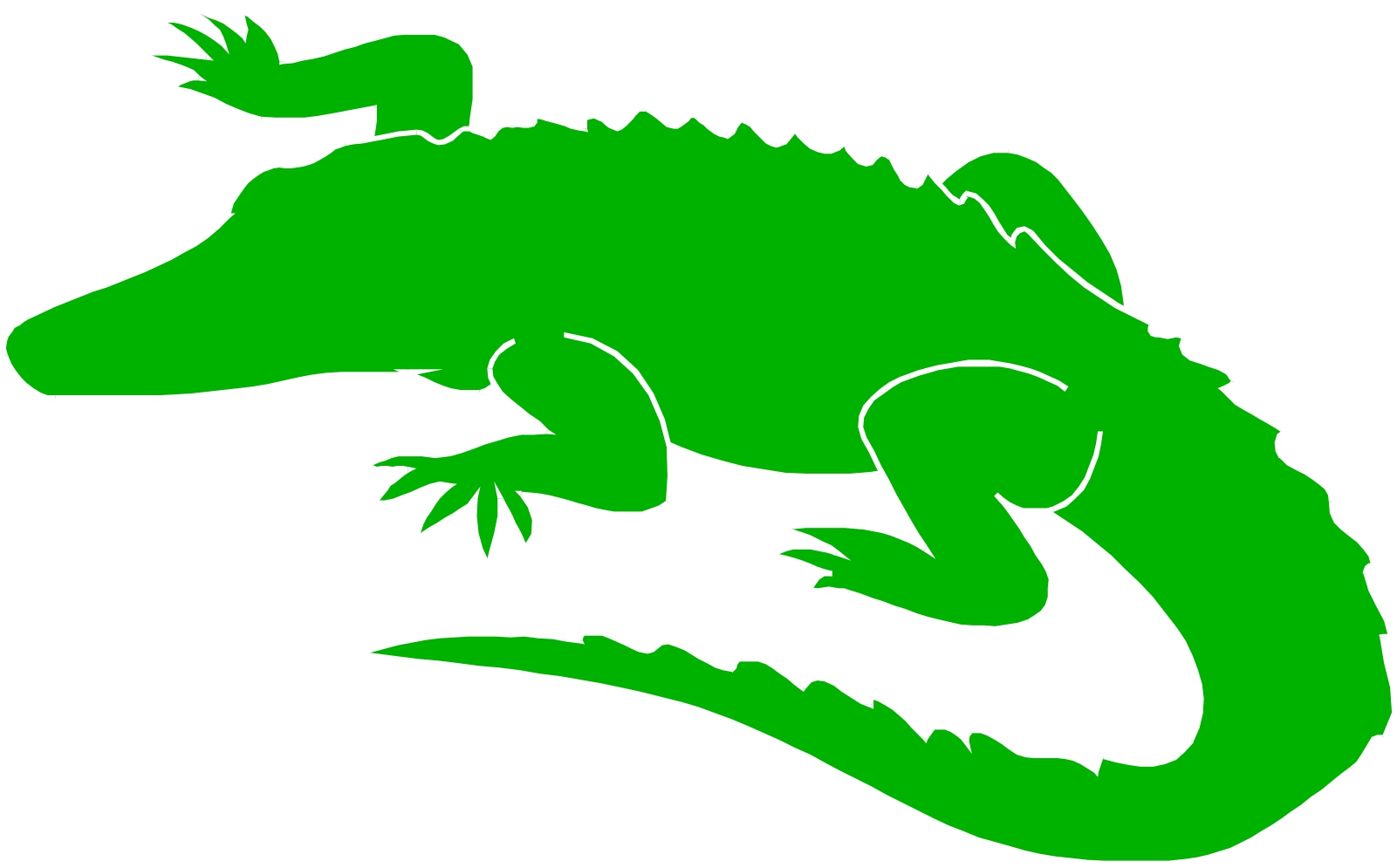 Cartoon alligator clipart