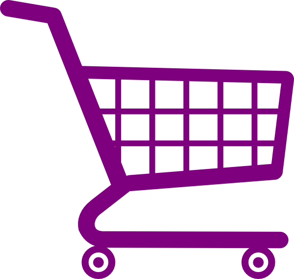 Shopping Cart Purple Clip Art - vector clip art ...
