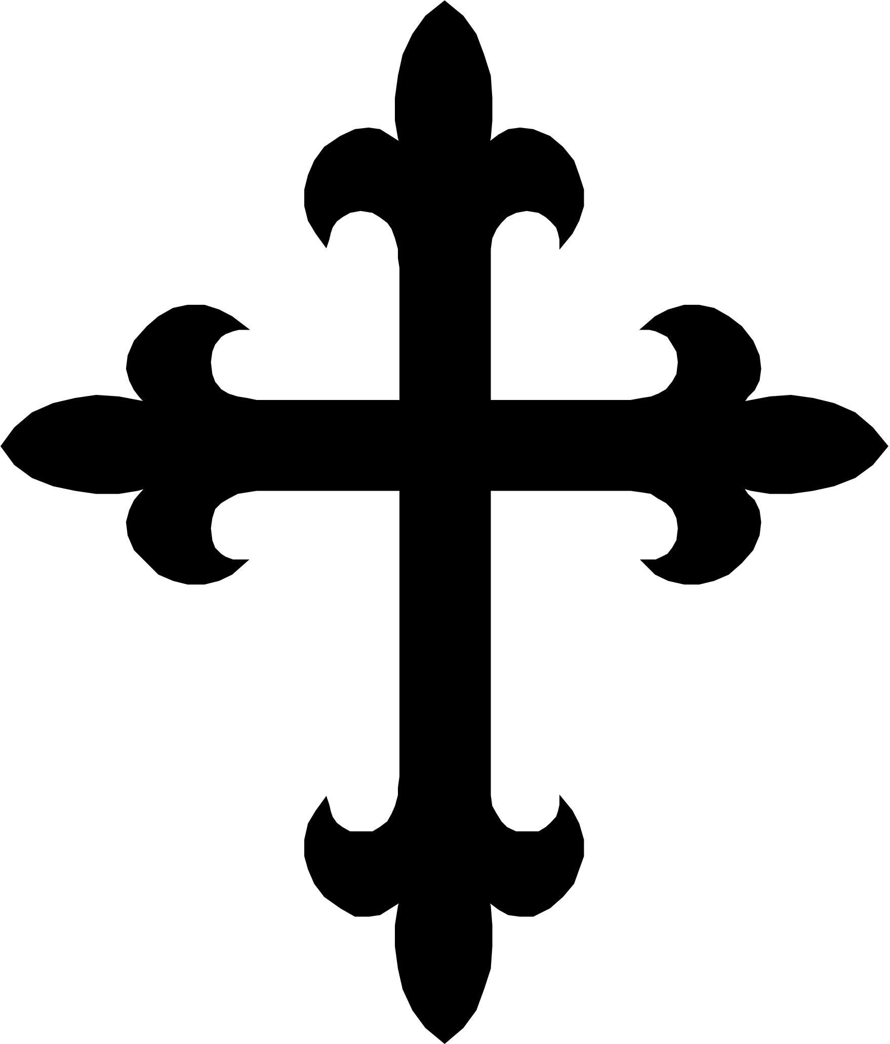 Cross holy week clip art image #1389