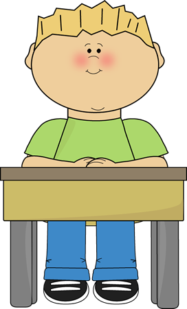 Student folded hands clipart