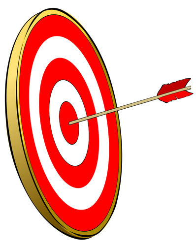 Vector clip art of target with arrow | Public domain vectors