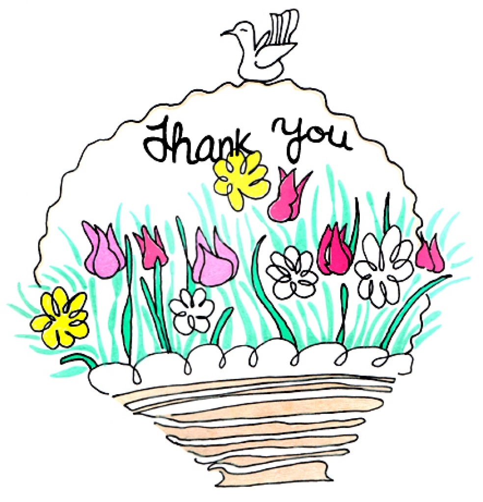 clip art thank you flowers - photo #49