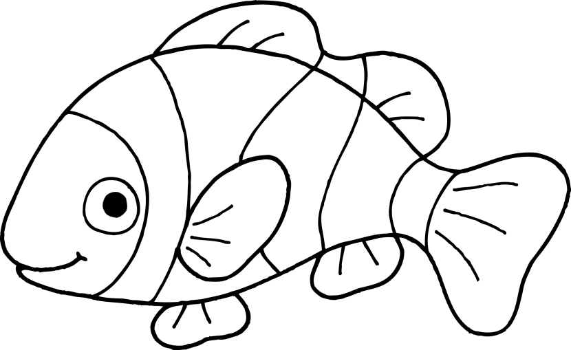 Fish black and white image - ClipartFox