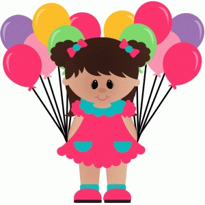 Silhouette Design Store - View Design #143252: girl and balloons