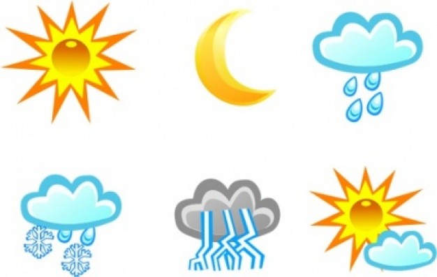 Weather symbols vector | Download free Vector