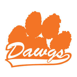 Orange Dawgs Paw Print