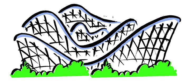 Roller coaster rollercoaster drawing clipart - Clipartix