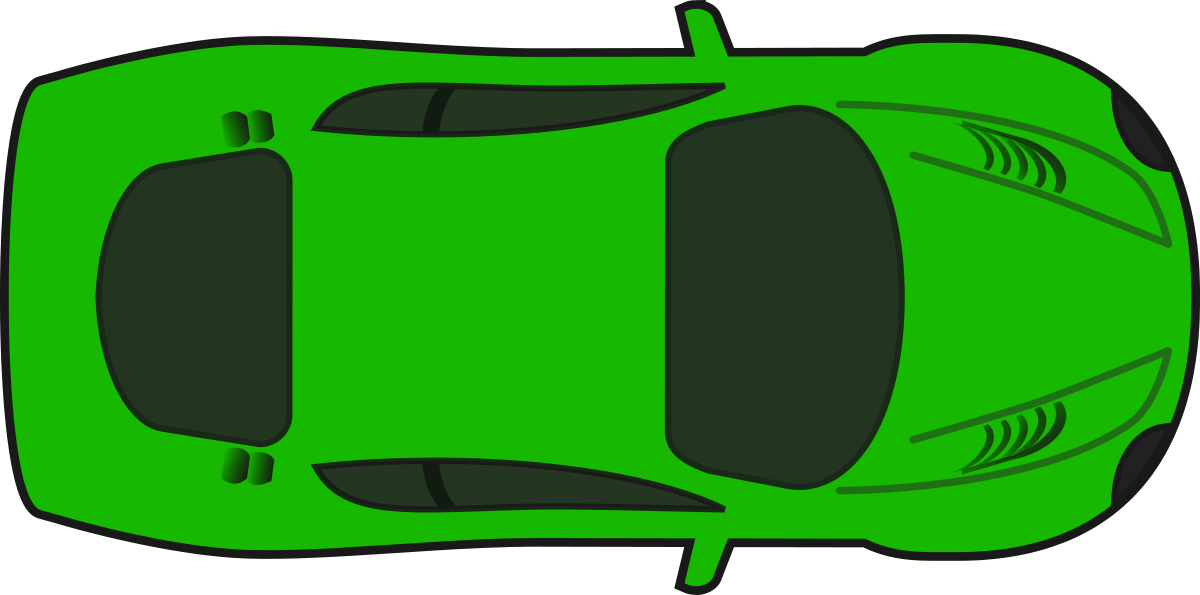 Top view of a car clipart
