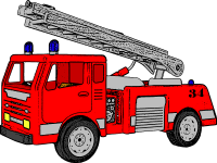 Fireman And Fire Truck Clipart