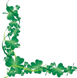 Shamrocks Clipart Image - Shamrock Page Border