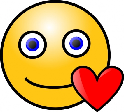 Love Heart Smiley clip art vector, free vector images