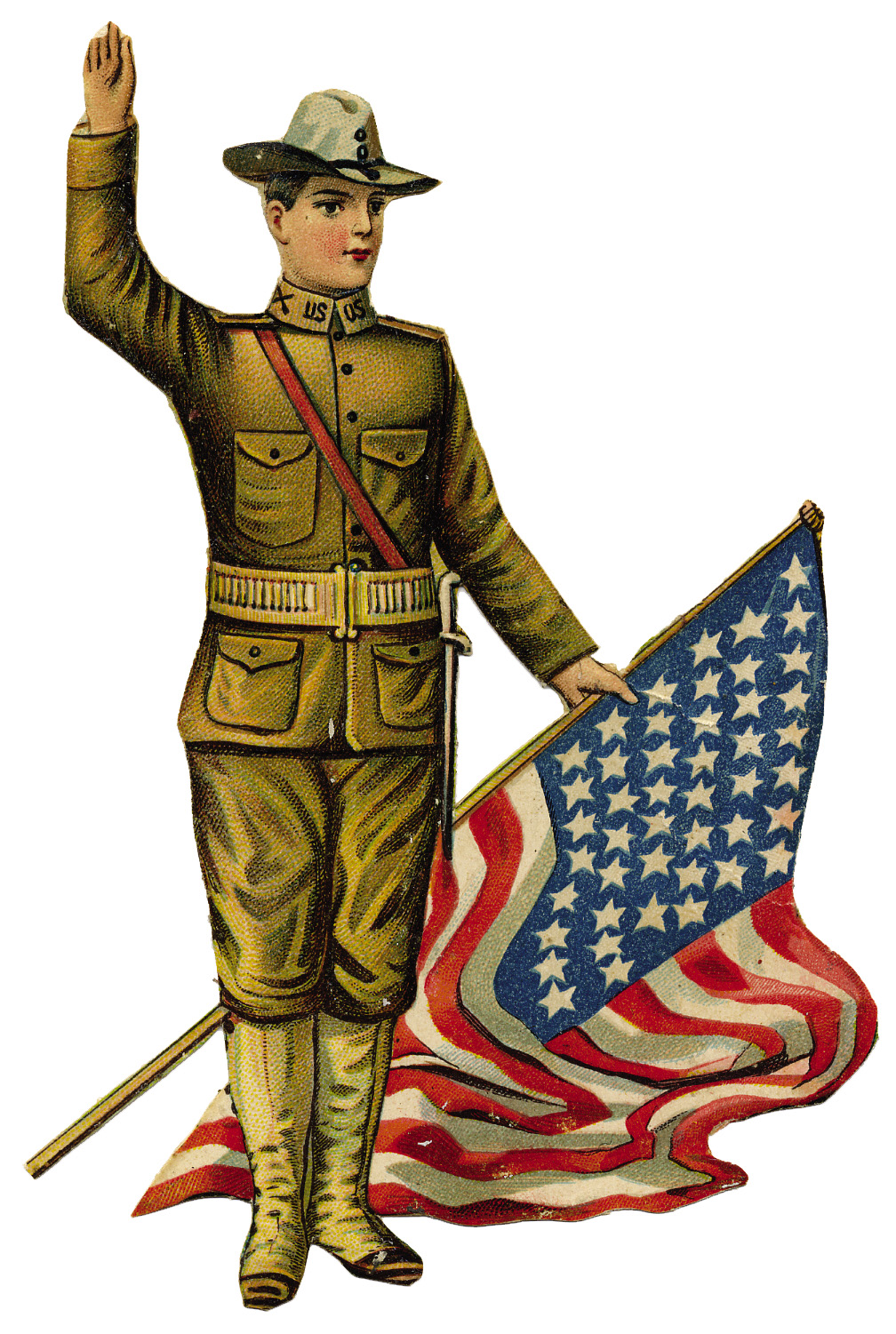 VintageFeedsacks: Free Vintage Clip Art - Vintage Patriotic Soldier