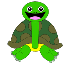 A Cute Little Cartoon Turtle