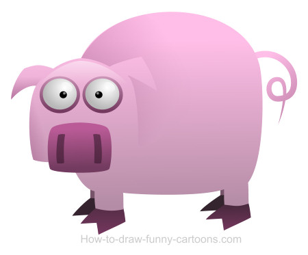 Drawing a pig cartoon