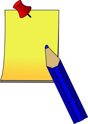 Post It Paper Pen clip art Free vector in Open office drawing svg ...