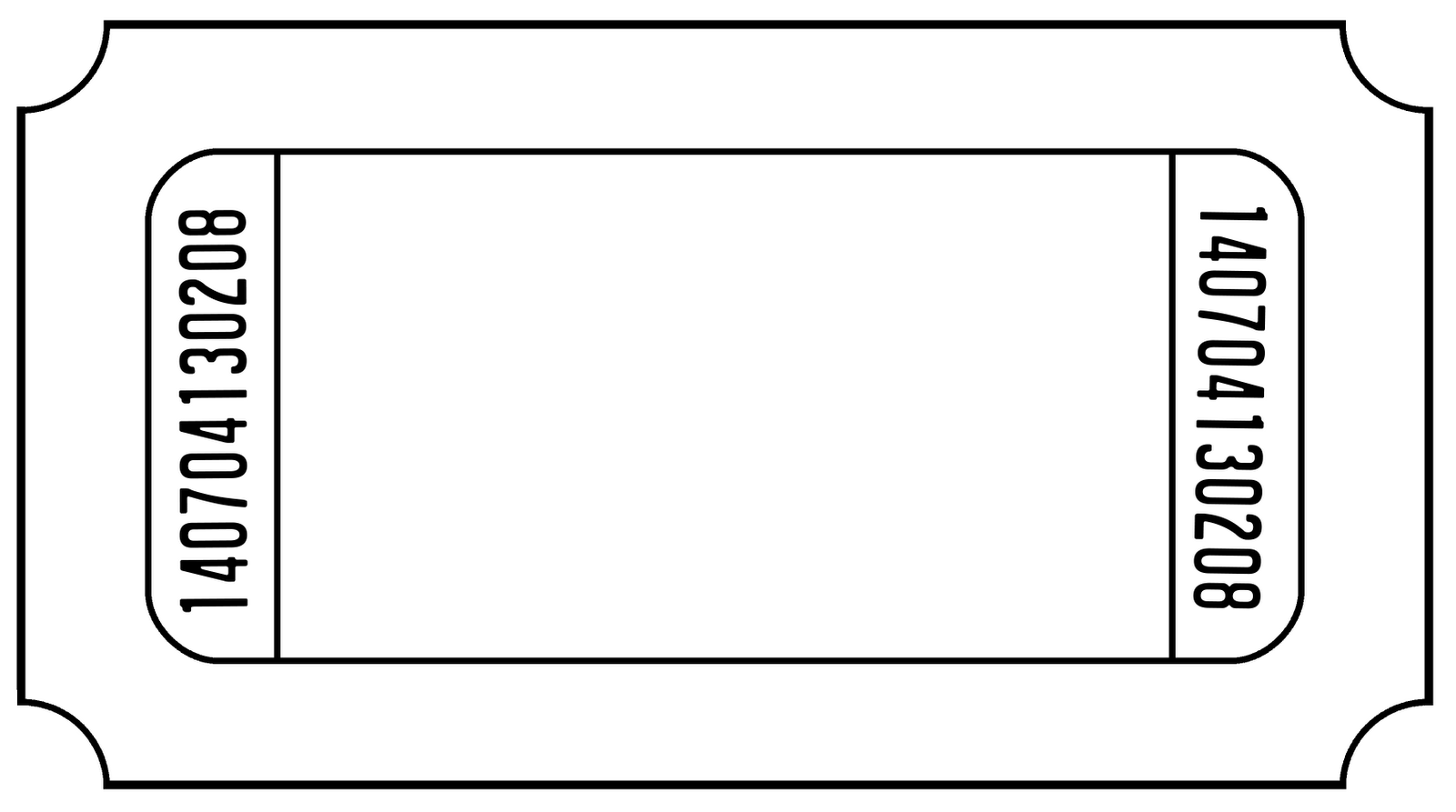 Blank Ticket Template Free