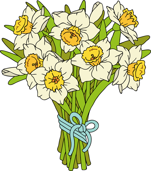 free clip art daffodil border - photo #40