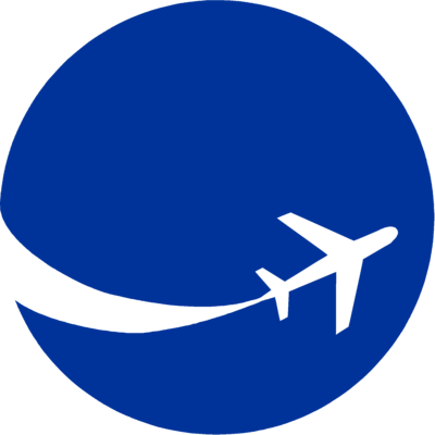 Airplane Clipart Blue and White Circular Sticker, Aircraft Car ...