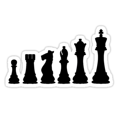 Chess Pieces black" Stickers by timnock | Redbubble